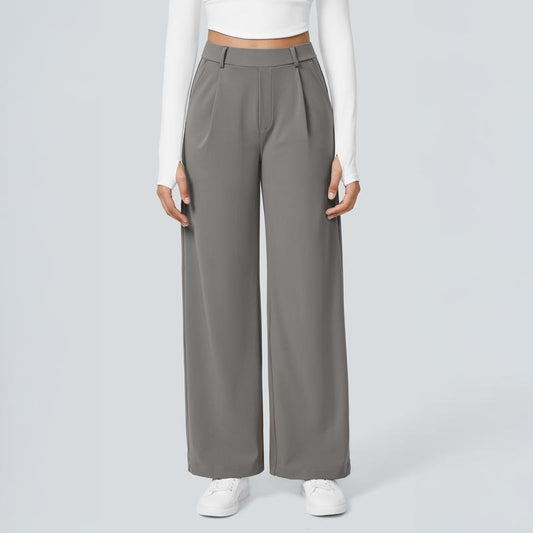 Halara Flex™ High Waisted Plicated Side Pocket Straight Leg Waffle Work Pants