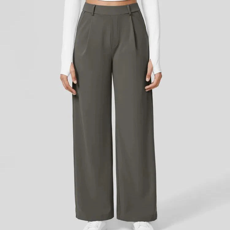 Halara Flex High Waisted Plicated Side Pocket Straight Leg Work Pants