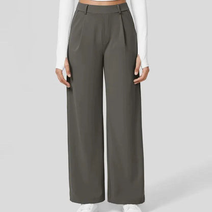 Halara Flex High Waisted Plicated Side Pocket Straight Leg Work Pants