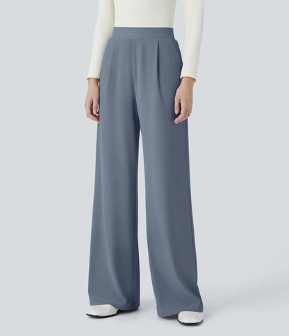 Halara Flex™ High Waisted Body Sculpt Waist-Slimming Pocket Wide Leg Micro Waffle Work Pants