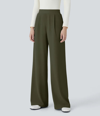 Halara Flex™ High Waisted Body Sculpt Waist-Slimming Pocket Wide Leg Micro Waffle Work Pants