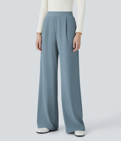 Halara Flex™ High Waisted Body Sculpt Waist-Slimming Pocket Wide Leg Micro Waffle Work Pants