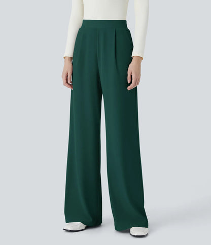 Halara Flex™ High Waisted Body Sculpt Waist-Slimming Pocket Wide Leg Micro Waffle Work Pants