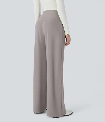 Halara Flex™ High Waisted Body Sculpt Waist-Slimming Pocket Wide Leg Micro Waffle Work Pants